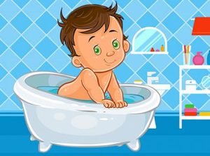 Play baby bath jigsaw free game