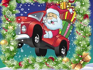 Play christmas truck jigsaw free game