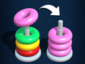 Play color hoop stack sort puzzle free game