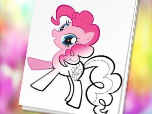 Play cute pony coloring book free game