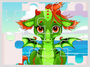 Play cute unicorns and dragons puzzle free game
