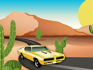 Play desert car race free game
