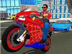 Play hero stunt spider bike simulator free game