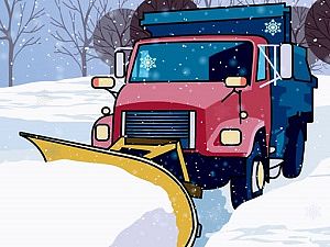 Play hidden snowflakes in plow trucks free game