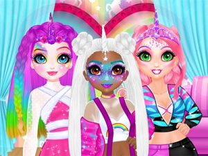 Play miss charming unicorn hairstyle free game