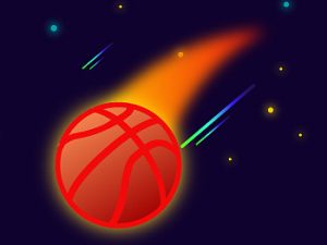 Play neon basketball damage free game