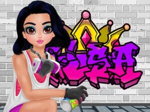 Play princess cool graffiti free game