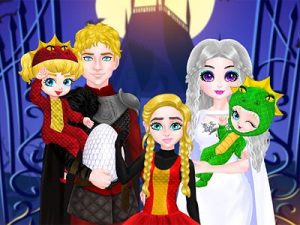 Play princess family halloween costume free game