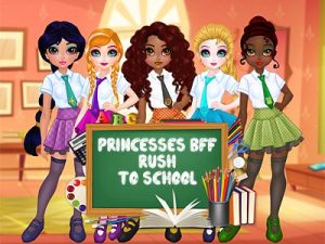 Play princesses bff rush to school free game