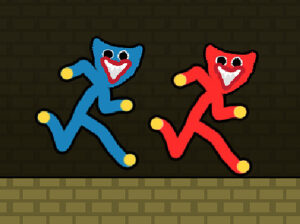 Play red and blue stickman huggy free game