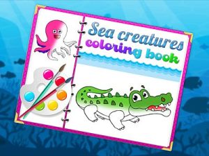 Play sea creatures coloring book free game