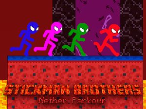 Play stickman brothers nether parkour free game