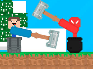 Play stickman vs noob hammer free game